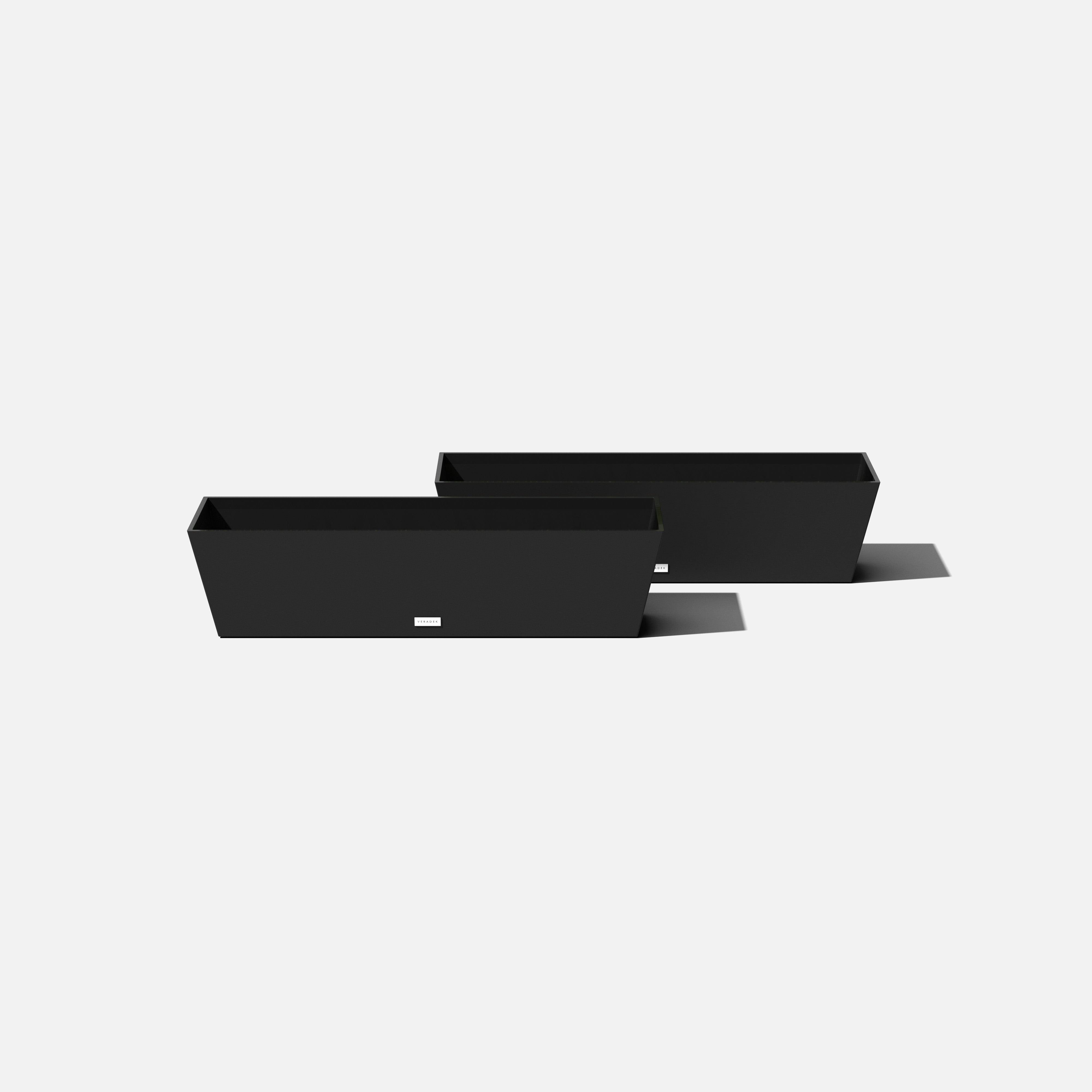 Veradek Pure Series 36 in. Window Box Planter 2 Pack - Black