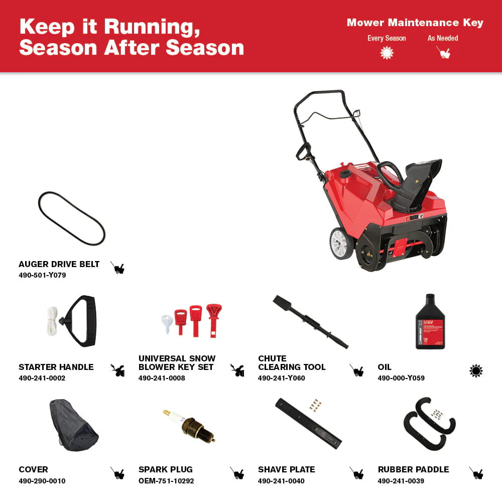 Squall 21 in 123 cc Single Stage Gas Snow Blower with E Z Chute Control Model 123R Image 6