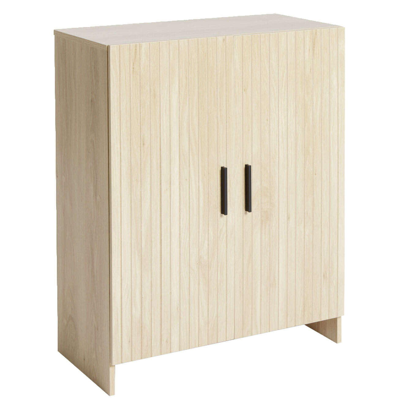 Meuble bas salle de bain en bois 2 portes 60x30xH75cm