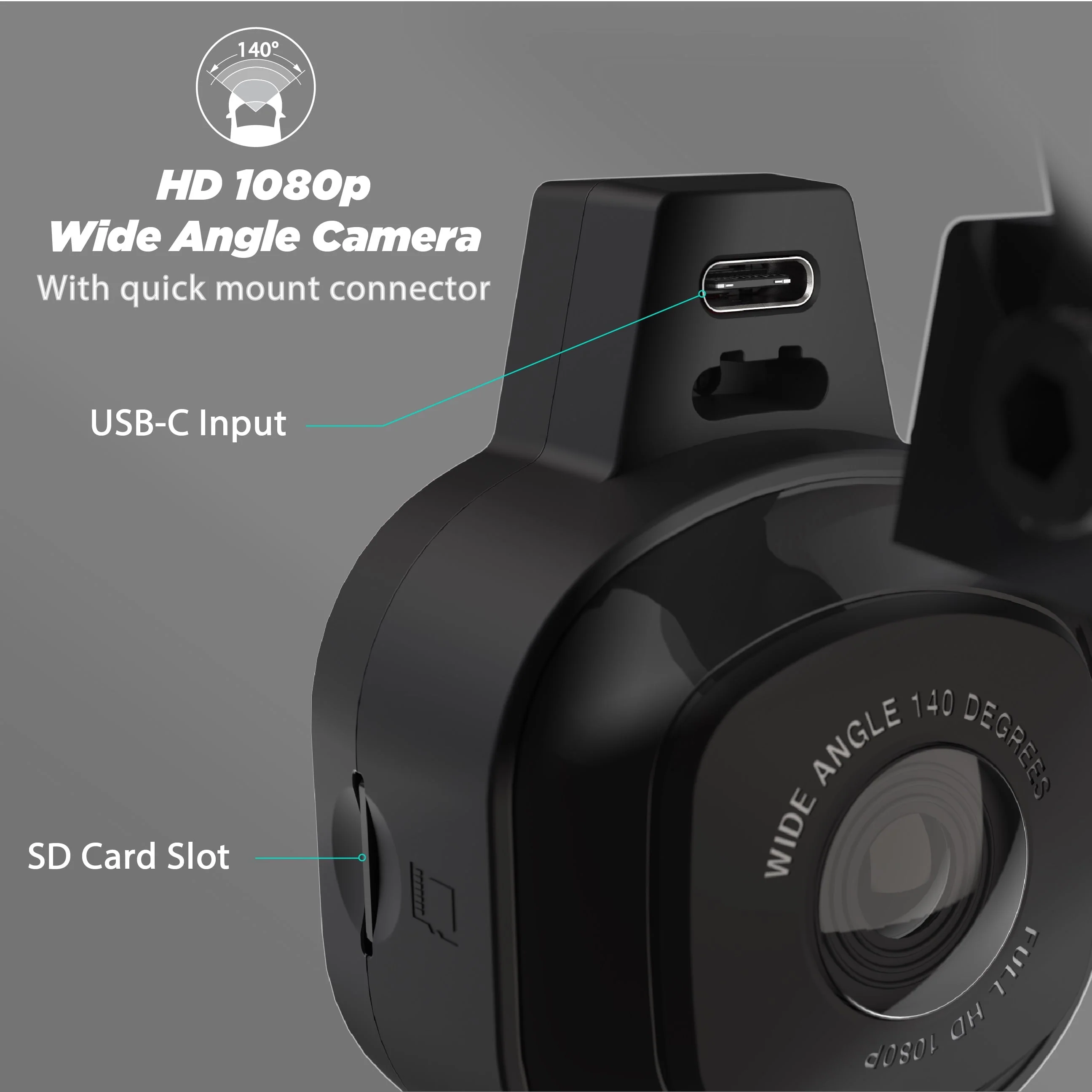Scosche NEXC11032W SP1 Full HD Smart Windshield Mount Car Dash Cam Powered by Nexar Black Image 5