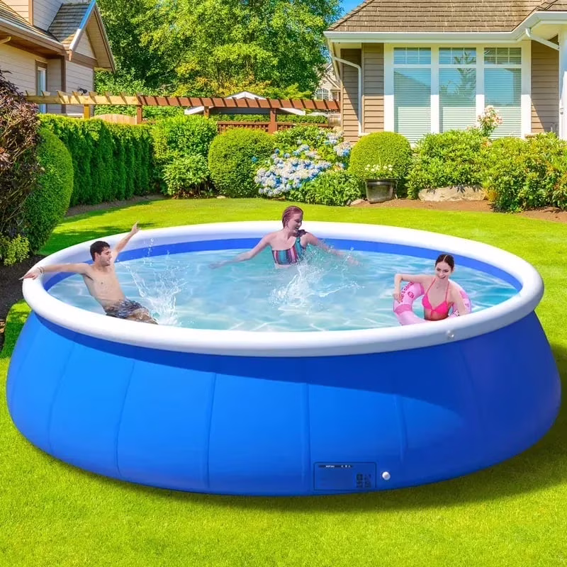 96x24in Montary Inflatable Family Pool for Kids & Adults Backyard Garden Age 3+ Blue