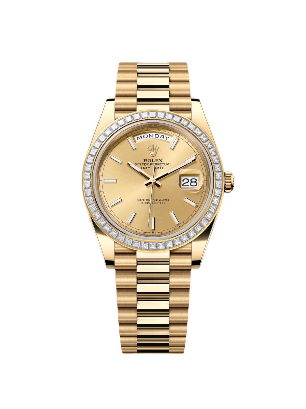 【Super Clone】RLX Day-Date 40mm 228398TBR-0007 Champagne Dial President Watch