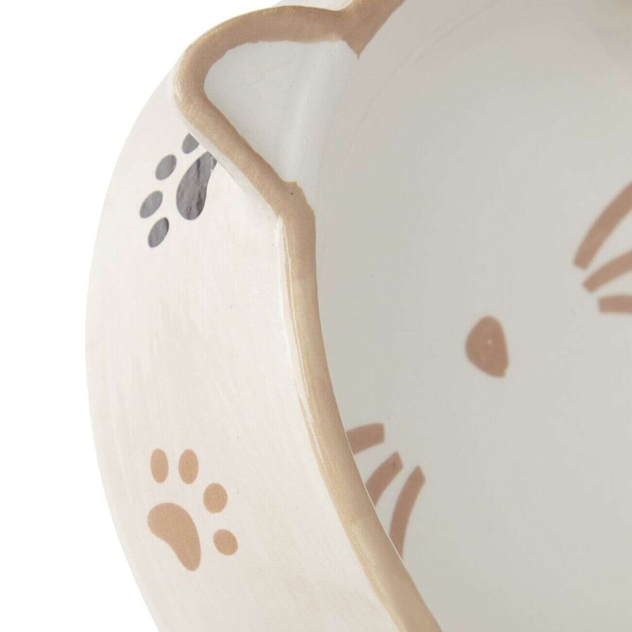 Gamelle pour chat céramique blanc oreilles de chat Ø13cm