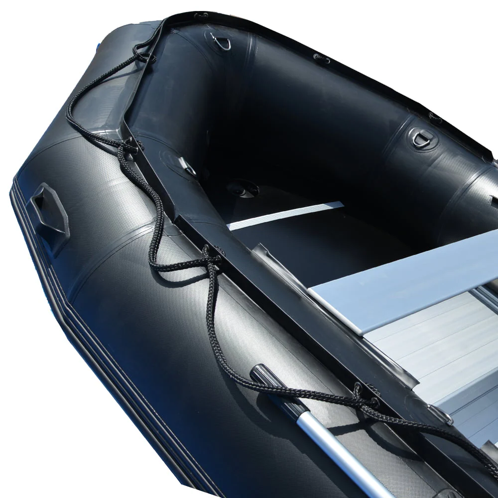 BRIS 12.5ft Inflatable Boat Inflatable Fishing Rescue Dive Boat Dinghy Raft Pontoon Boat