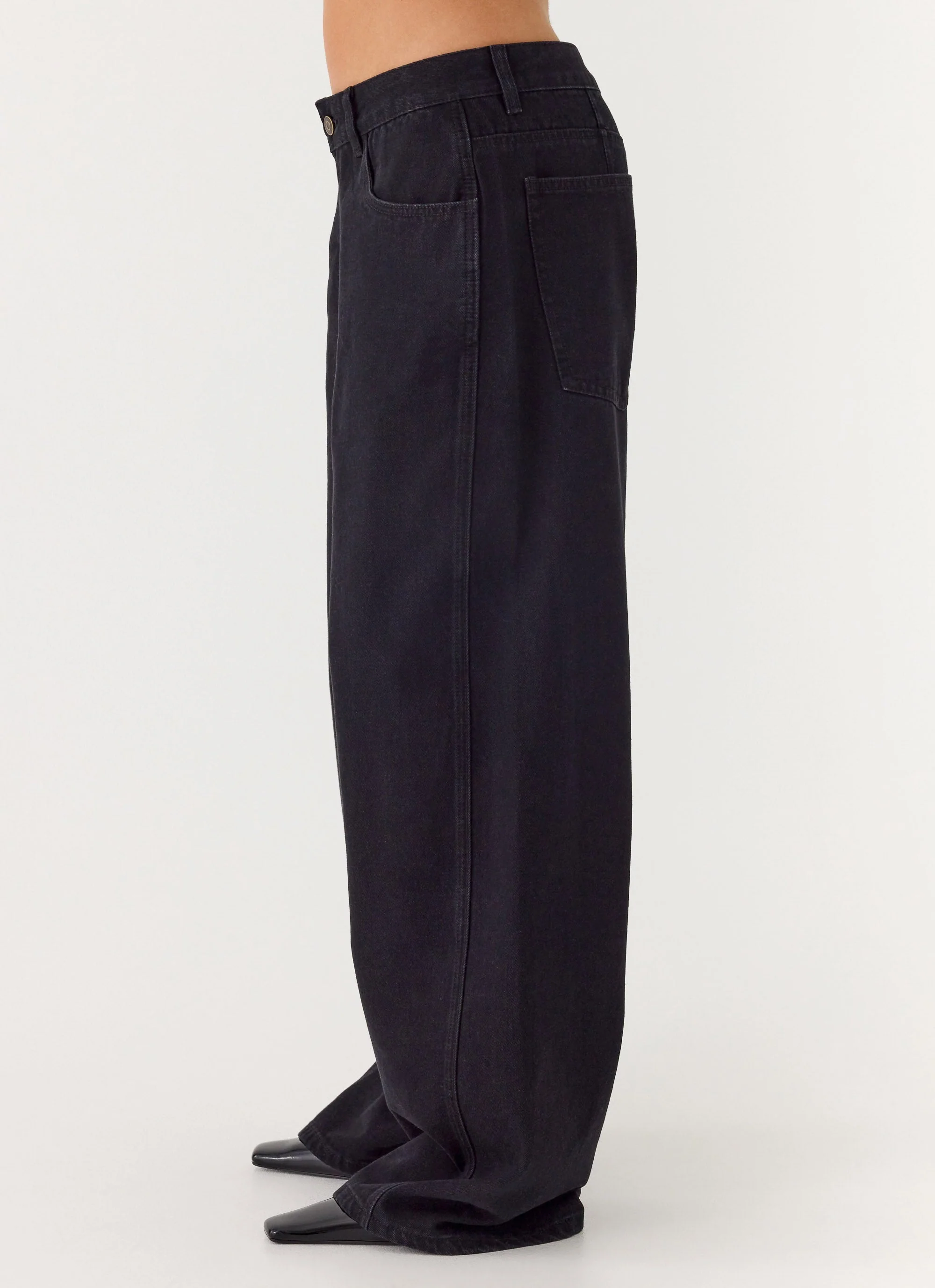 Waylon Low Rise Denim Jeans - Black