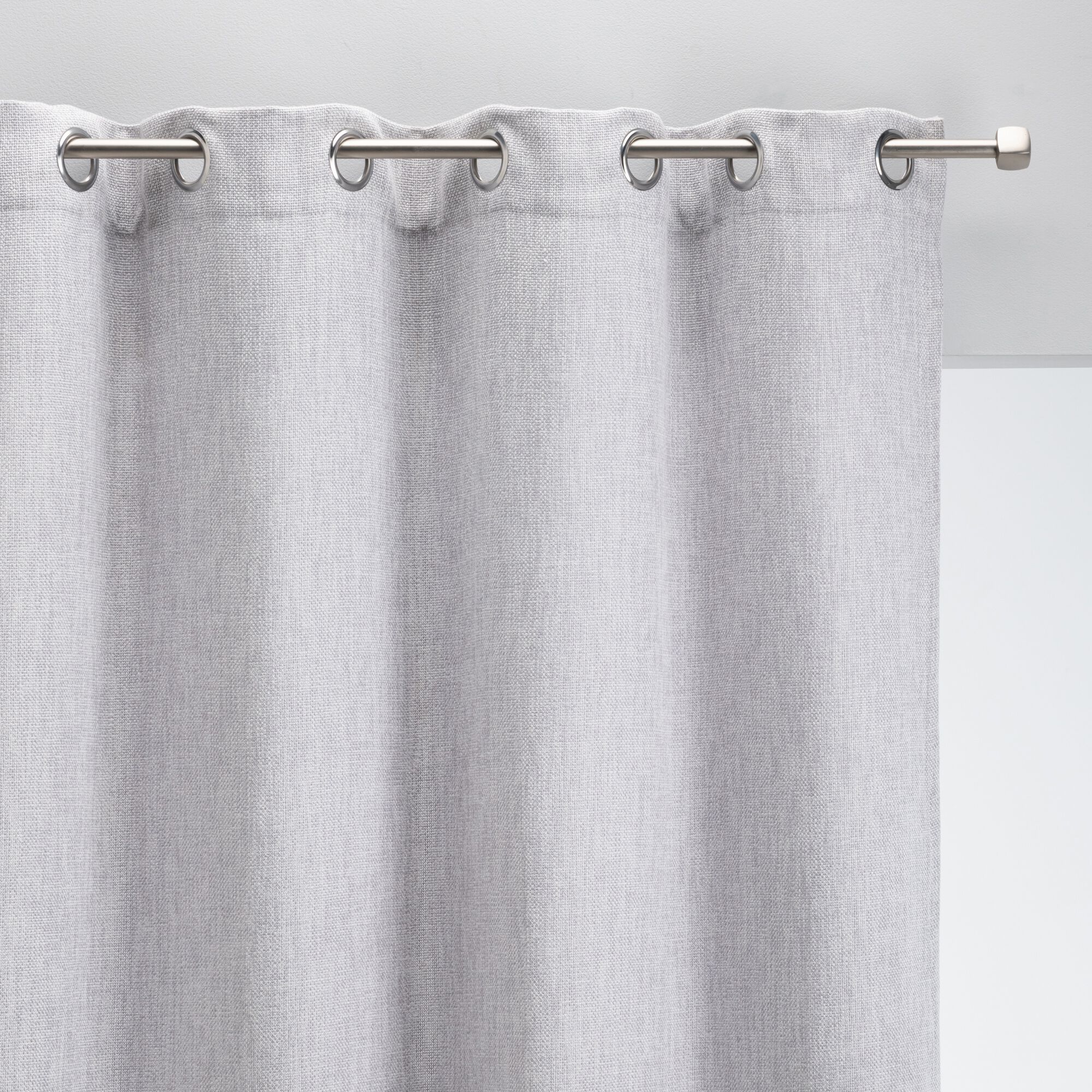 CADOLIVE - Rideau à œillets en polyester 140x250cm - gris clair