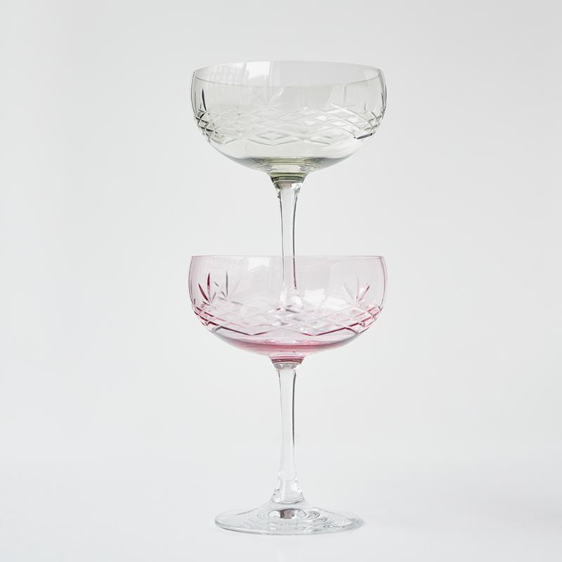 Crispy Gatsby champagneskål 30 cl 2 stk emerald