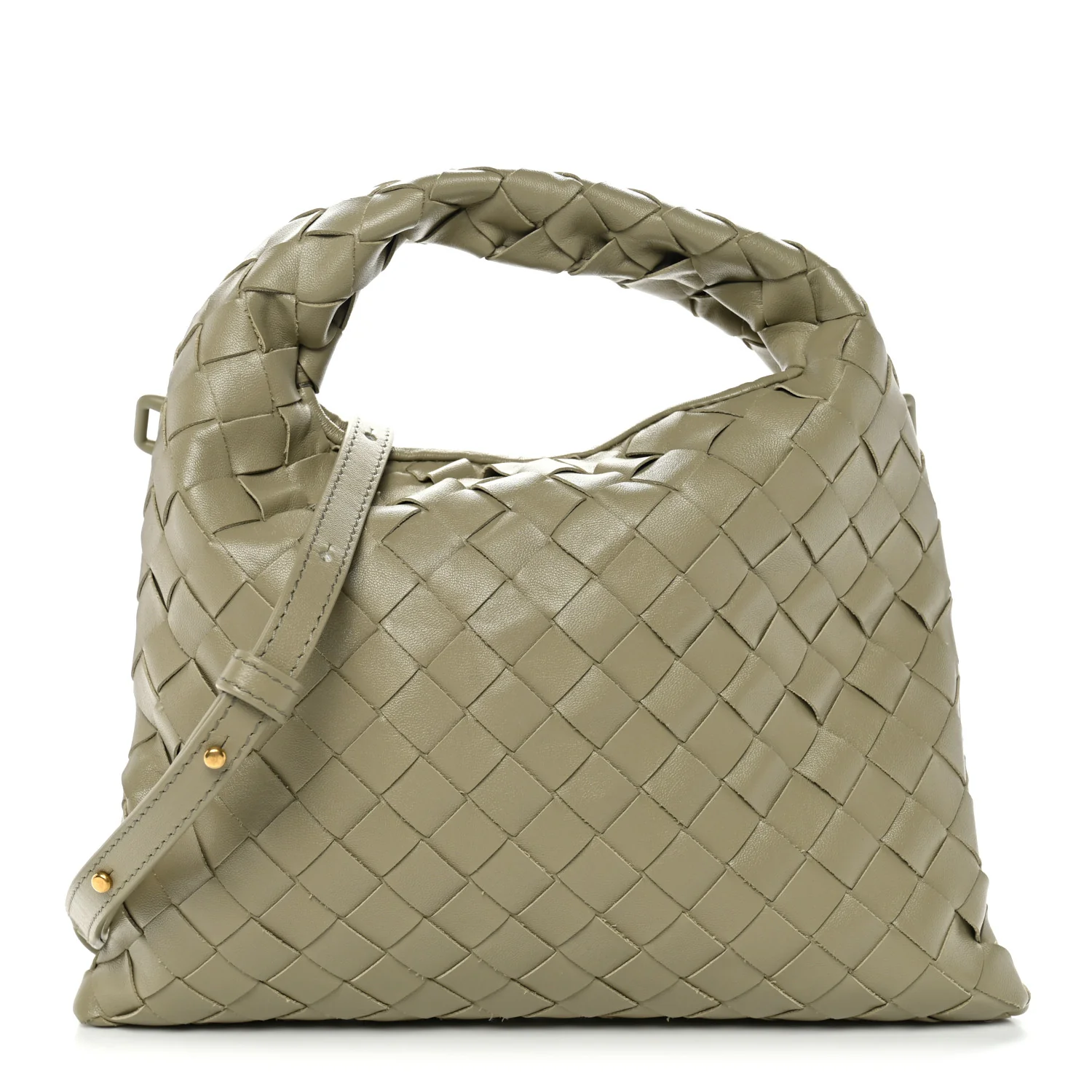 Calfskin Intrecciato Mini Hop Travertine