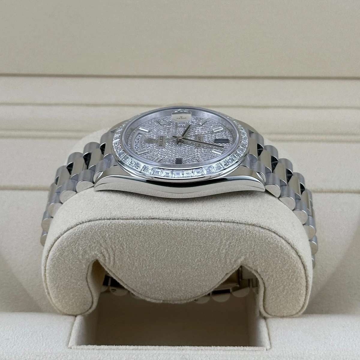 [Super Clone]RLX Day-Date 40mm 228396TBR-0021 Diamonds Sapphires Dial