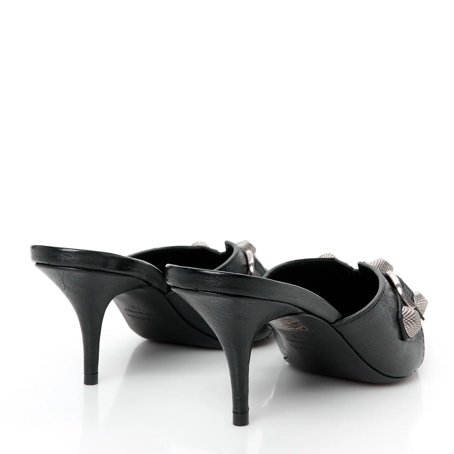 Agneau Arena Cagole 70mm Mules 36 Black