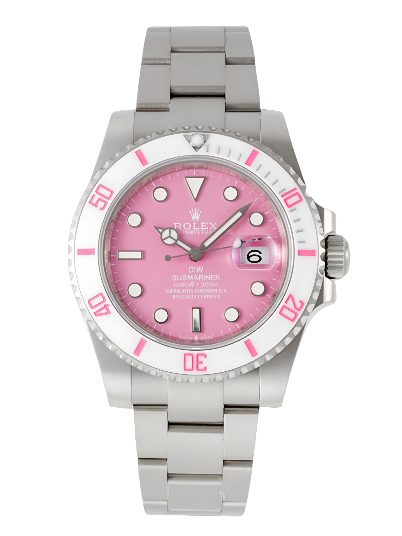 Rolex DIW Submariner Date 116610 Limited Edition Full 904L Pink Dial 40mm