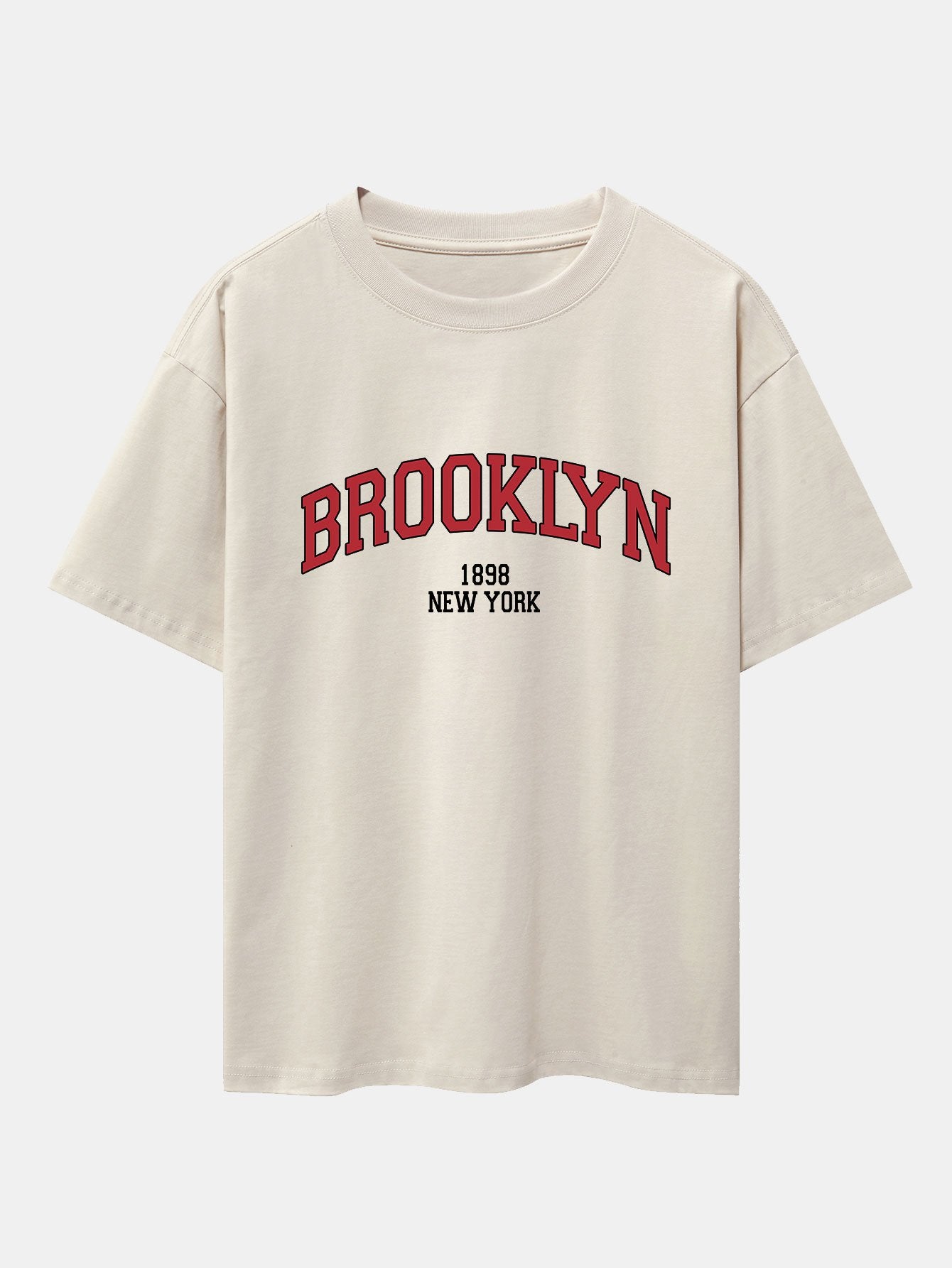 T-shirt oversize à épaules tombantes imprimé Brooklyn