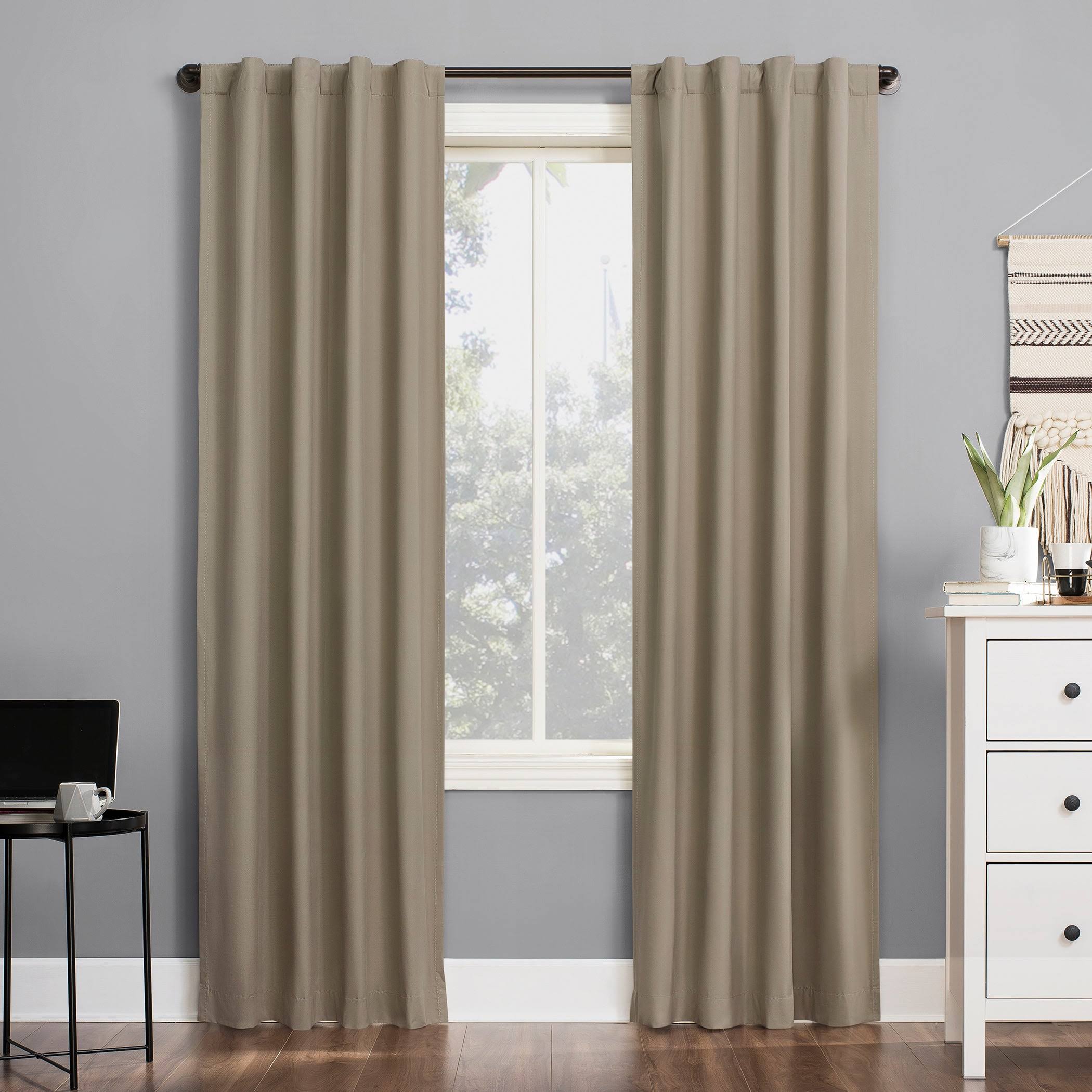 Sun Zero Cyrus Thermal Total Blackout Back Tab Curtain Panel