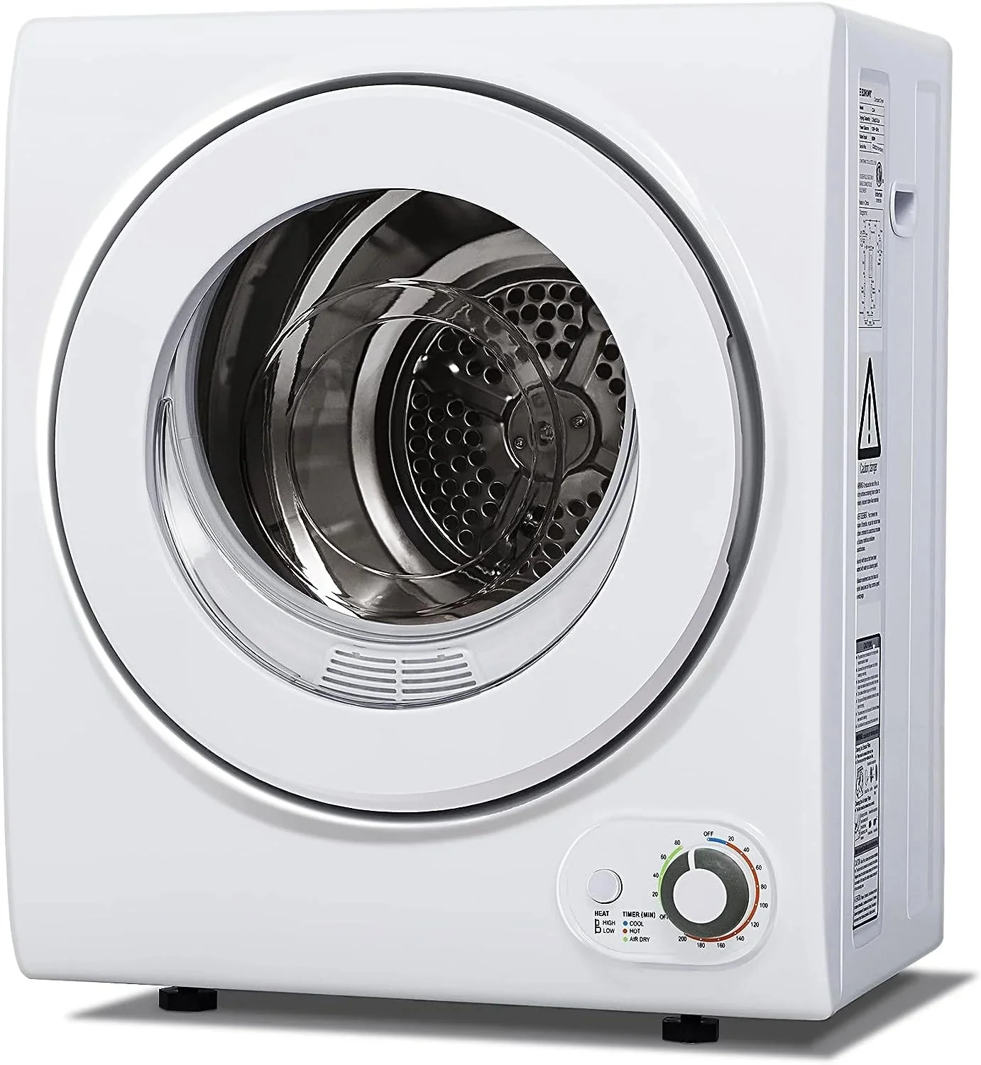 Portable Clothes Dryer 850W, 1.5 Cu.ft, Compact & Quiet, Wall-mountable, Etl Certified, Ideal for Small Spaces