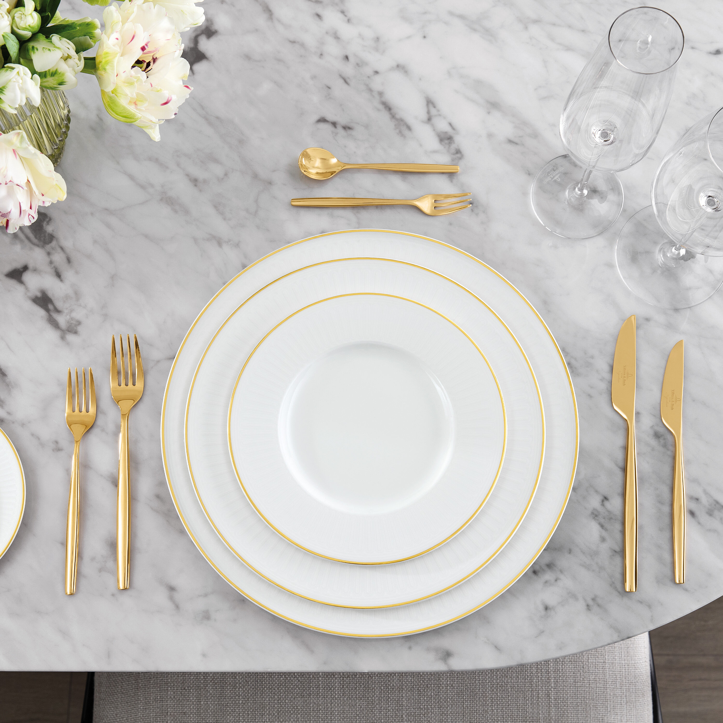 Chateau Septfontaines Dinnerware set - White, Premium Bone Porcelain