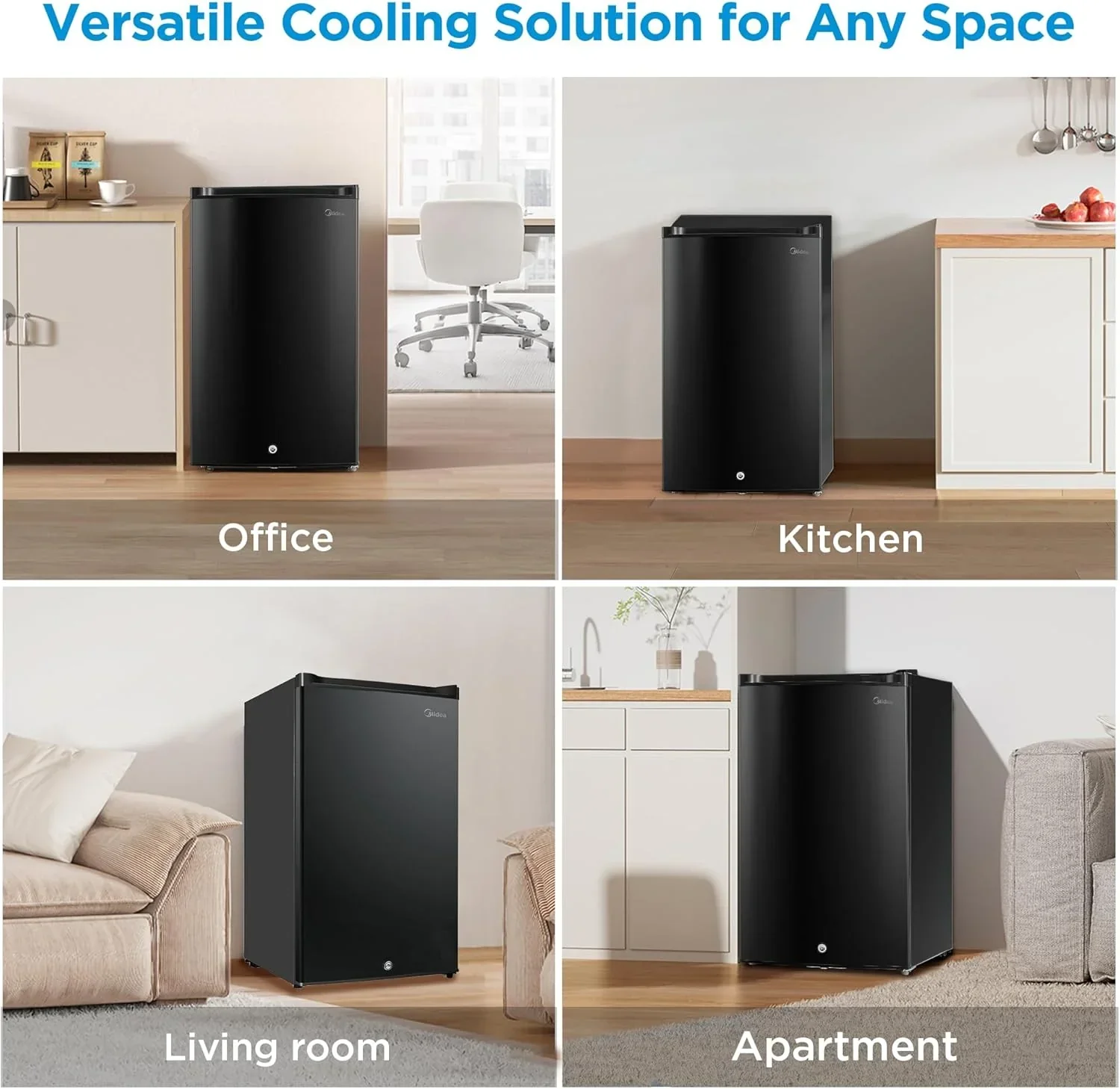 Congélateur vertical grand format noir 3 pieds cubes