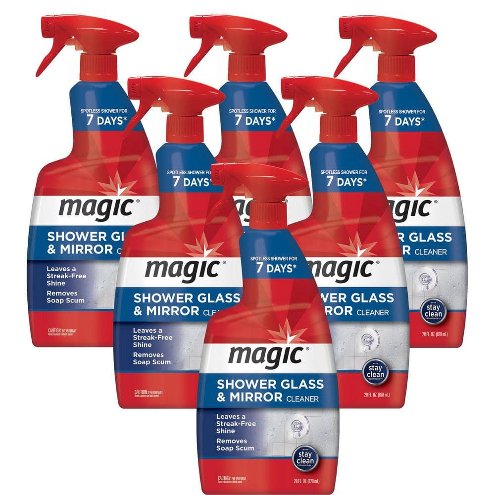 Magic 28 oz. Glass Cleaner Spray for Shower and Mirror (6-pack)
