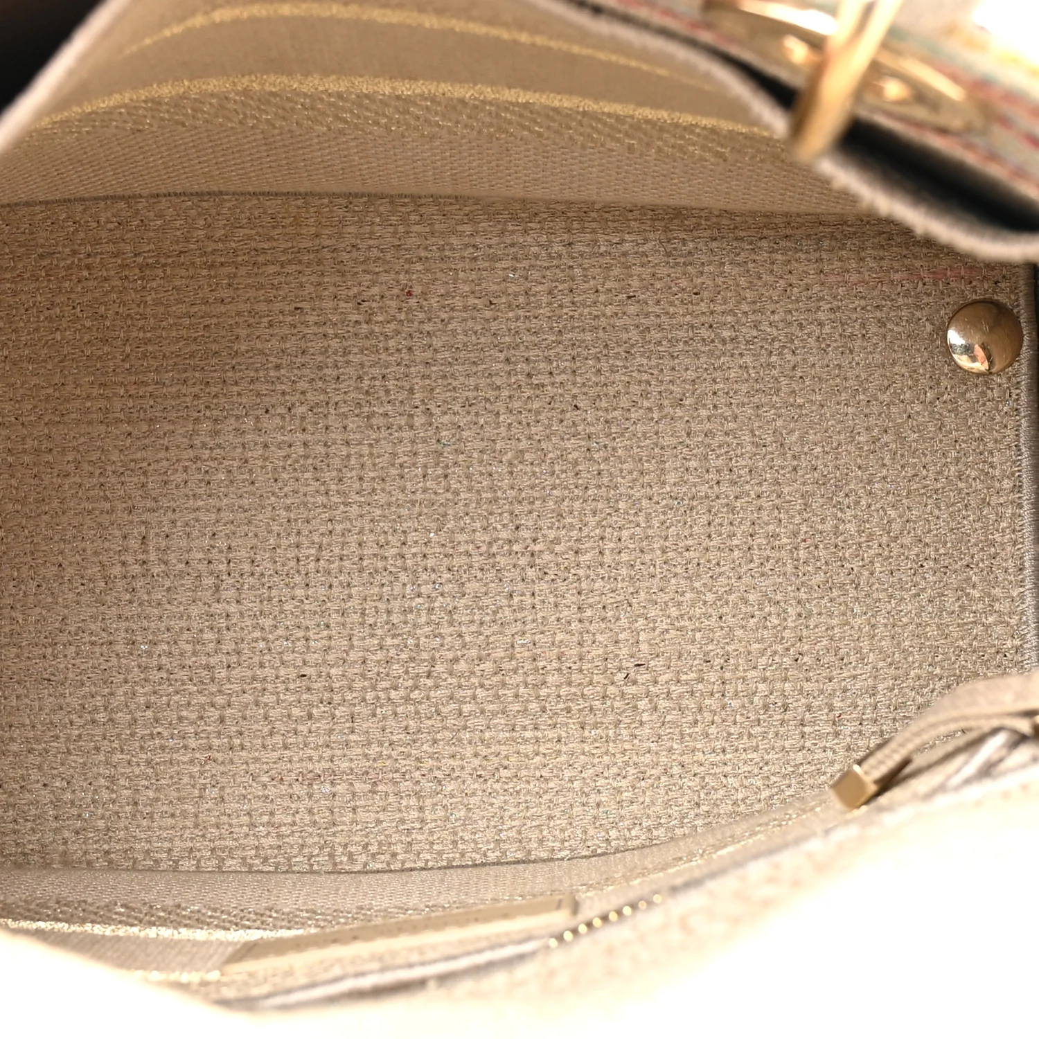 Canvas Embroidered Medium Lady D-Lite Beige Multicolor