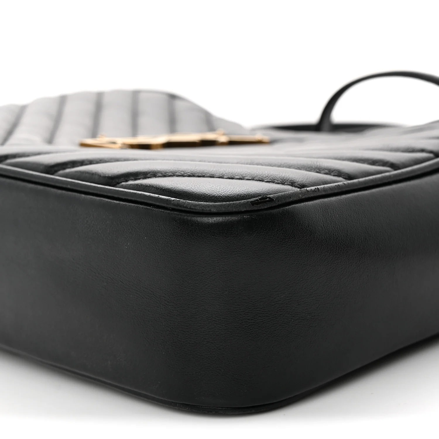 Calfskin Matelasse Monogram Lou Camera Bag Black