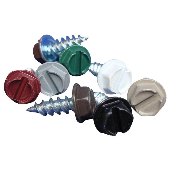 US Aluminum Galvanized #8 x 1/2 in Hex Head Cameo Zip Screws (100-Pack) - GSC812BHCA