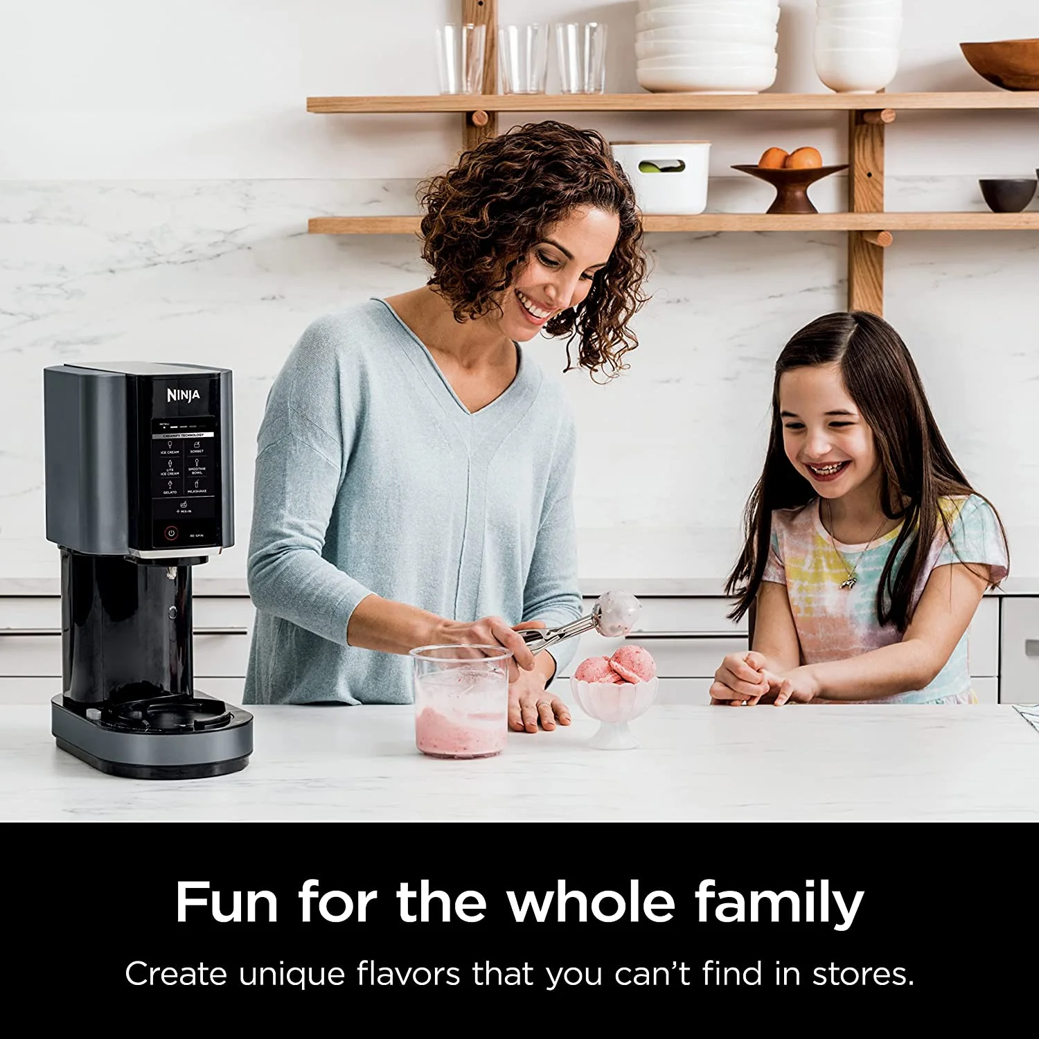 CREAMi, Ice Cream Maker, Ice Cream, Gelato, Sorbet,Milkshakes, Mix-ins, Smoothie Bowls More, 7-in-1, Ice Cream Pints, Pint lid, Healthy Ice Cream, Compact, Perfect for Kids, Black, NC299AMZ - Image 7
