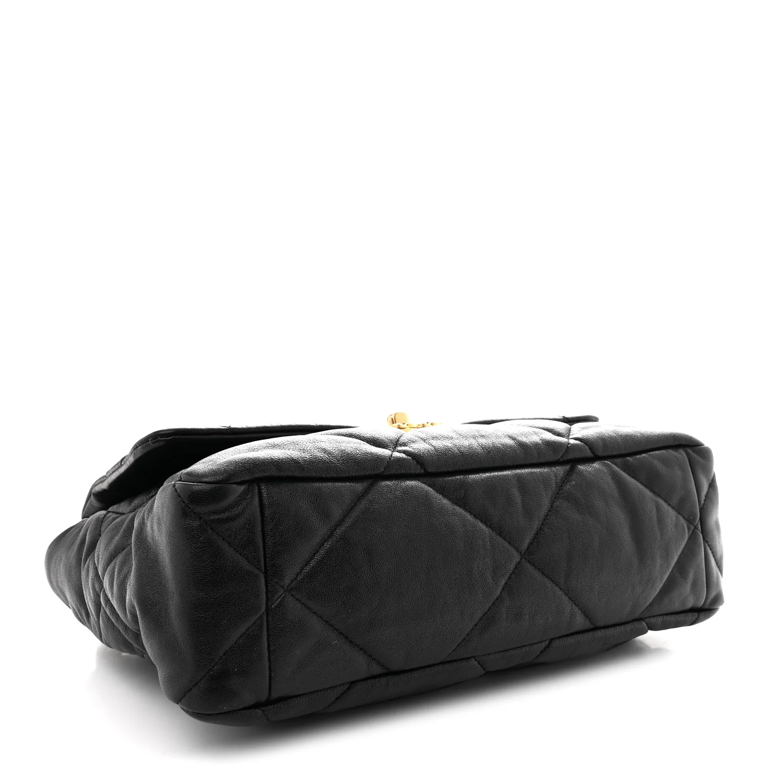Goatskin Quilted Large Chanel 19 Flap Black