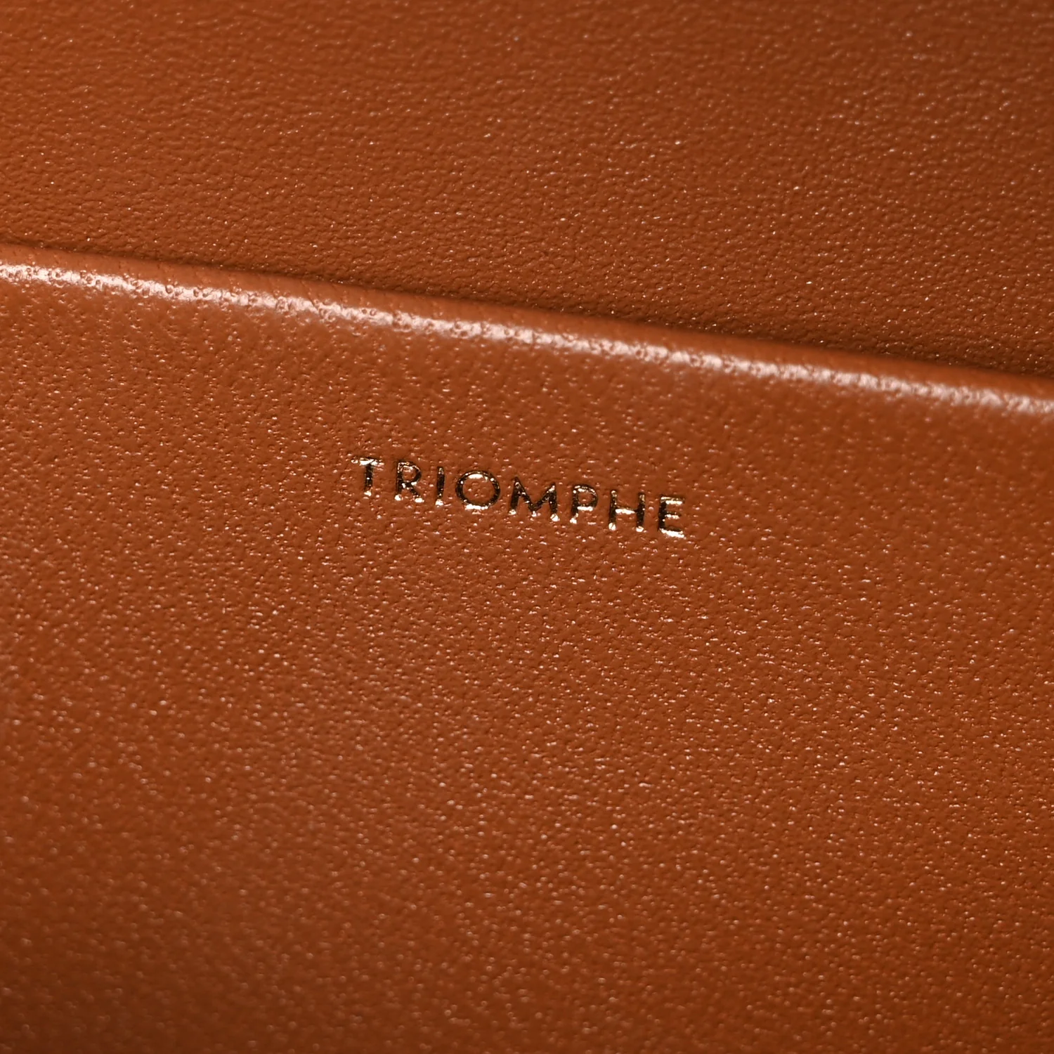 Natural Calfskin Triomphe Shoulder Bag Tan