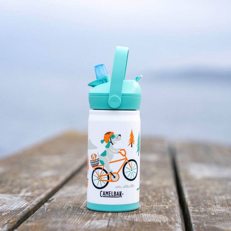 Thrive Flip Straw Kids VSS termoflaske 0,35L biking dogs