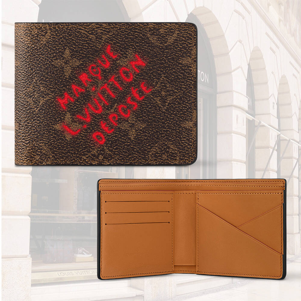 ヴィトンシャツジャケットパンツスニーカーに合う折りたたみ財布  M11716