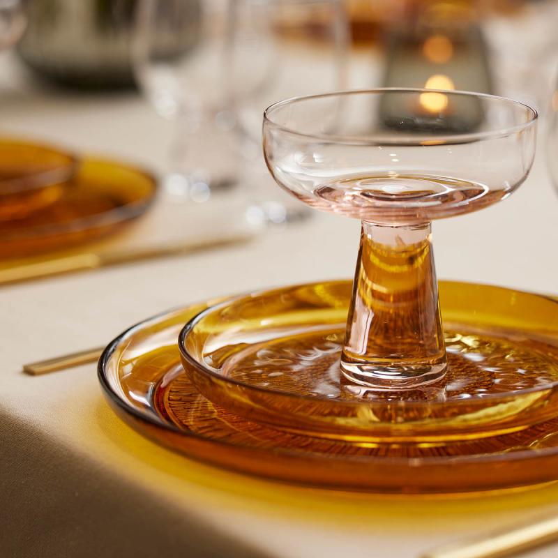 Kusintha glasstallerken 18 cm amber