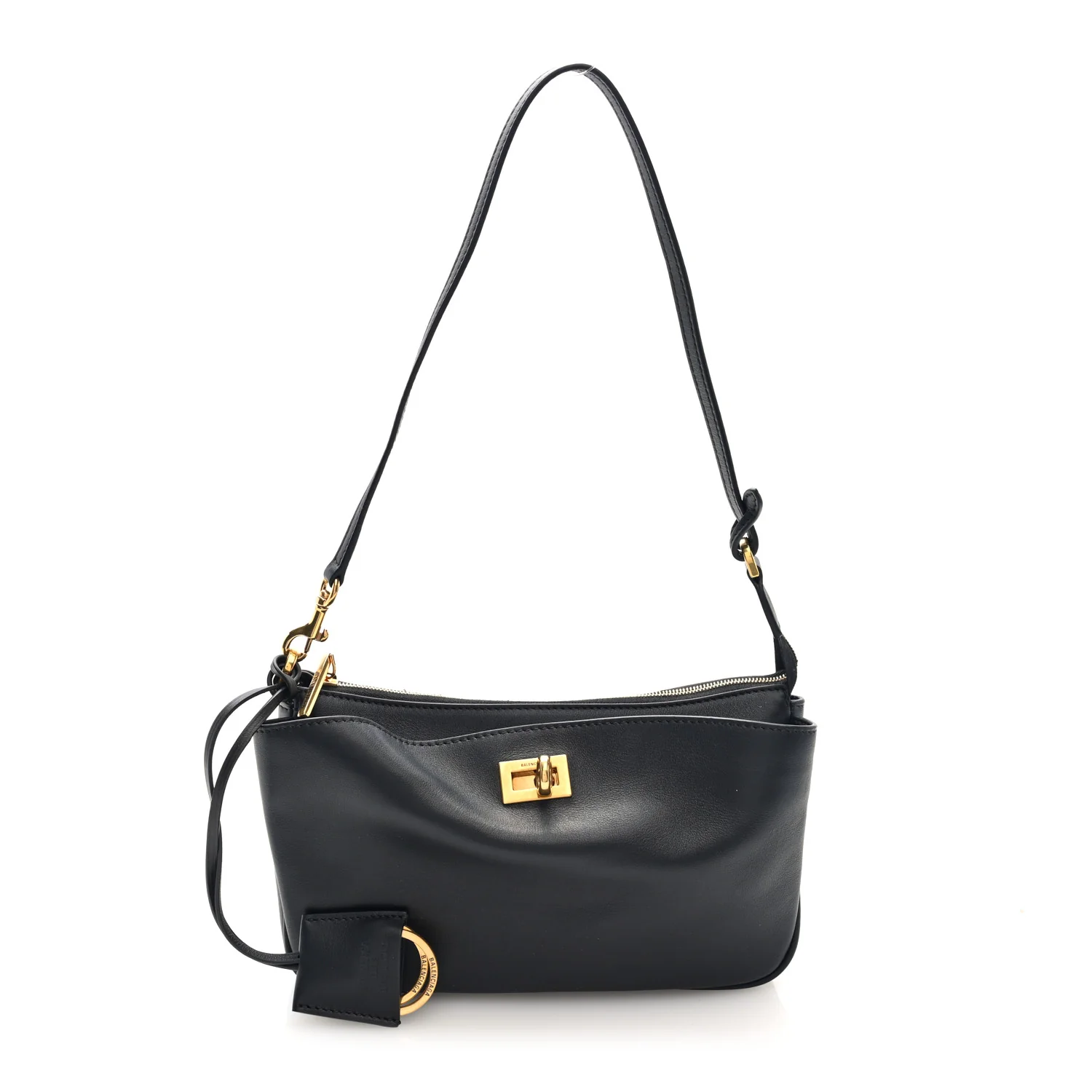 Natural Smooth Calfskin Rodeo Sling Pochette Black