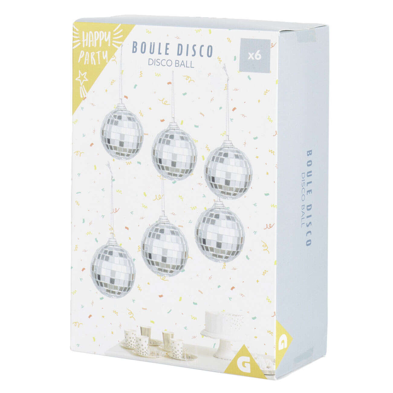 Boules à facettes en verre Ø5cm - 6 pièces