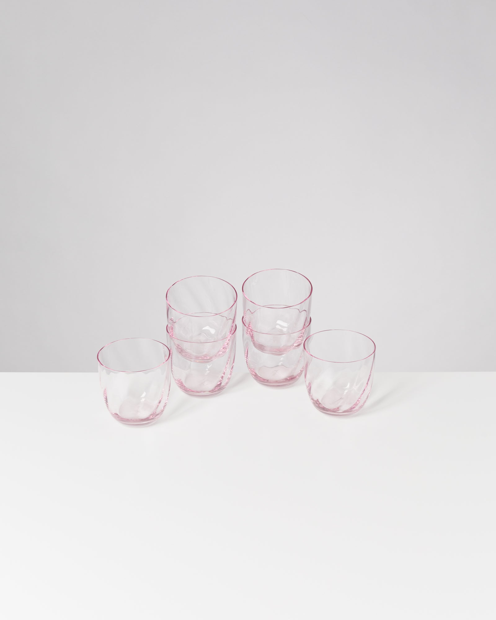 CALMA - SMALL GLASS SWIRL ROSÉ SET OF 6