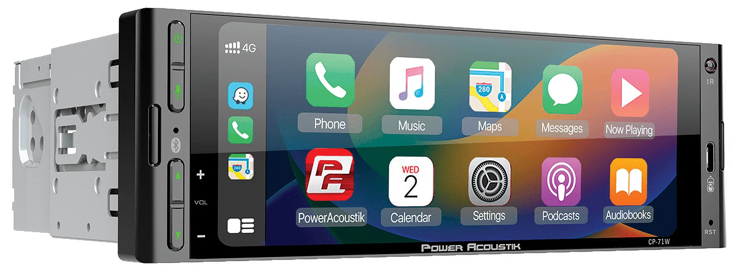 CP-71WA Single DIN 6.5" Color Touchscreen Car Stereo with Bluetooth Connected Apple CarPlay + Android Auto - Image 3