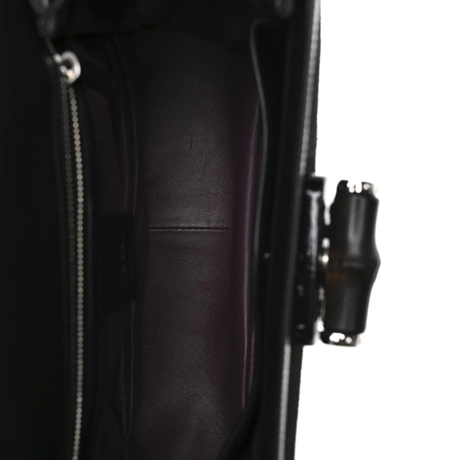 Pony Hair New Bamboo Medium Top Handle Bag Black