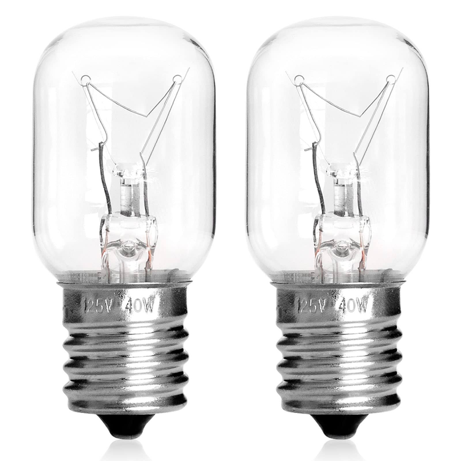 Belleone Microwave Light Bulb Stove Light Lamp Compatible with Whirlpool GE Kenmore LG Microwave, Dimmable with E17 Base 125V 40W, Repalcement for 8206232a,