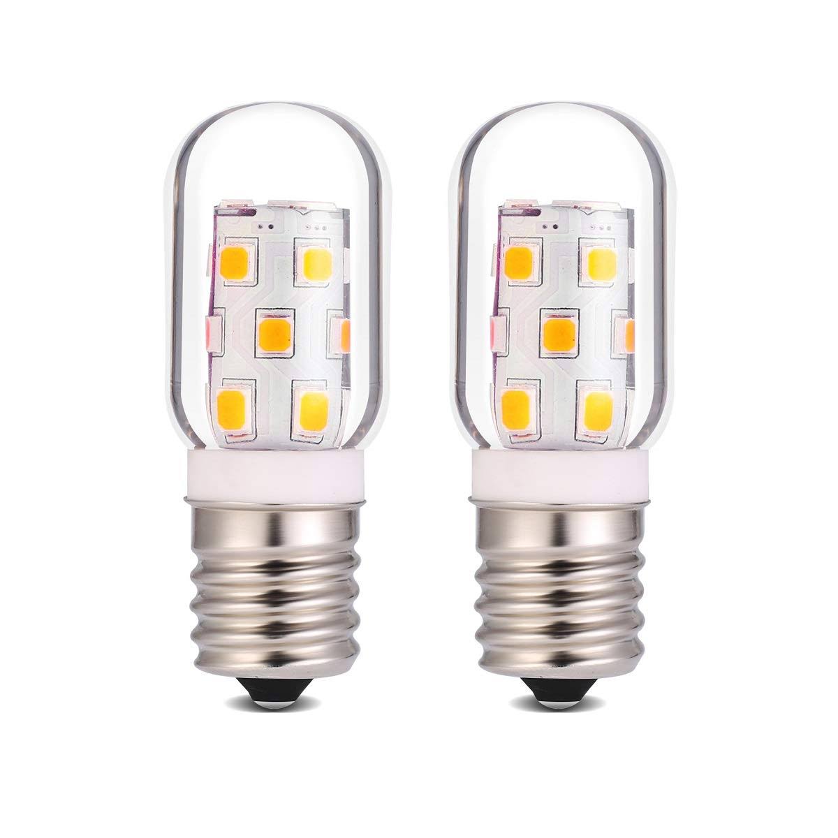 Neanete LED Microwave Light Bulb Over Stove Appliance Replacement 40W Incandescent for Refrigerator, Range Hood E17 Intermediate Base 3W 360Lm Dimmable
