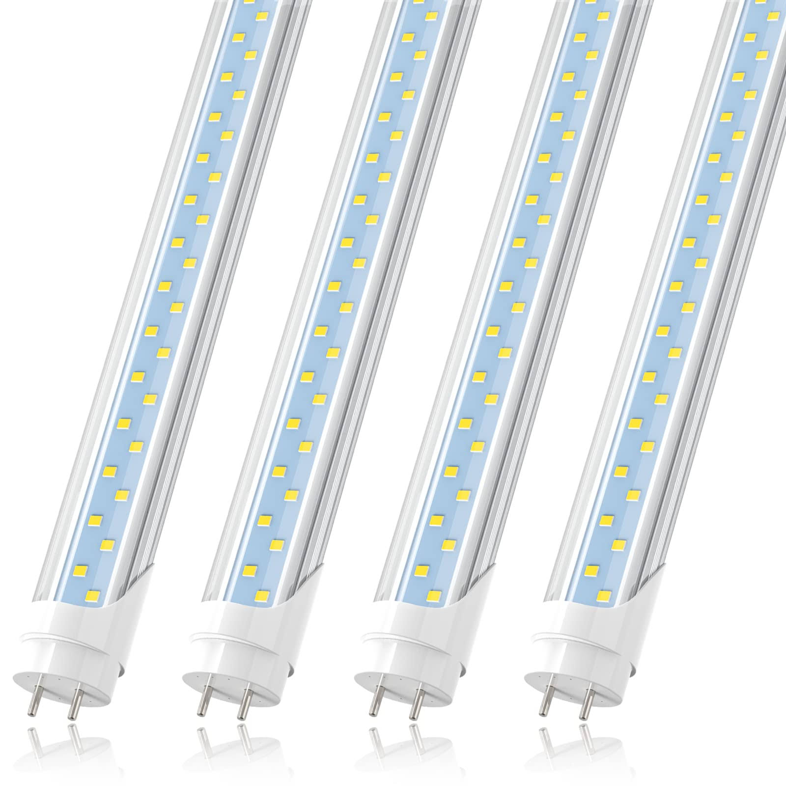 JESLED T8 4ft LED Tube Light Bulbs, 24W 5000K Daylight White, 3000lm, 4 Foot T12