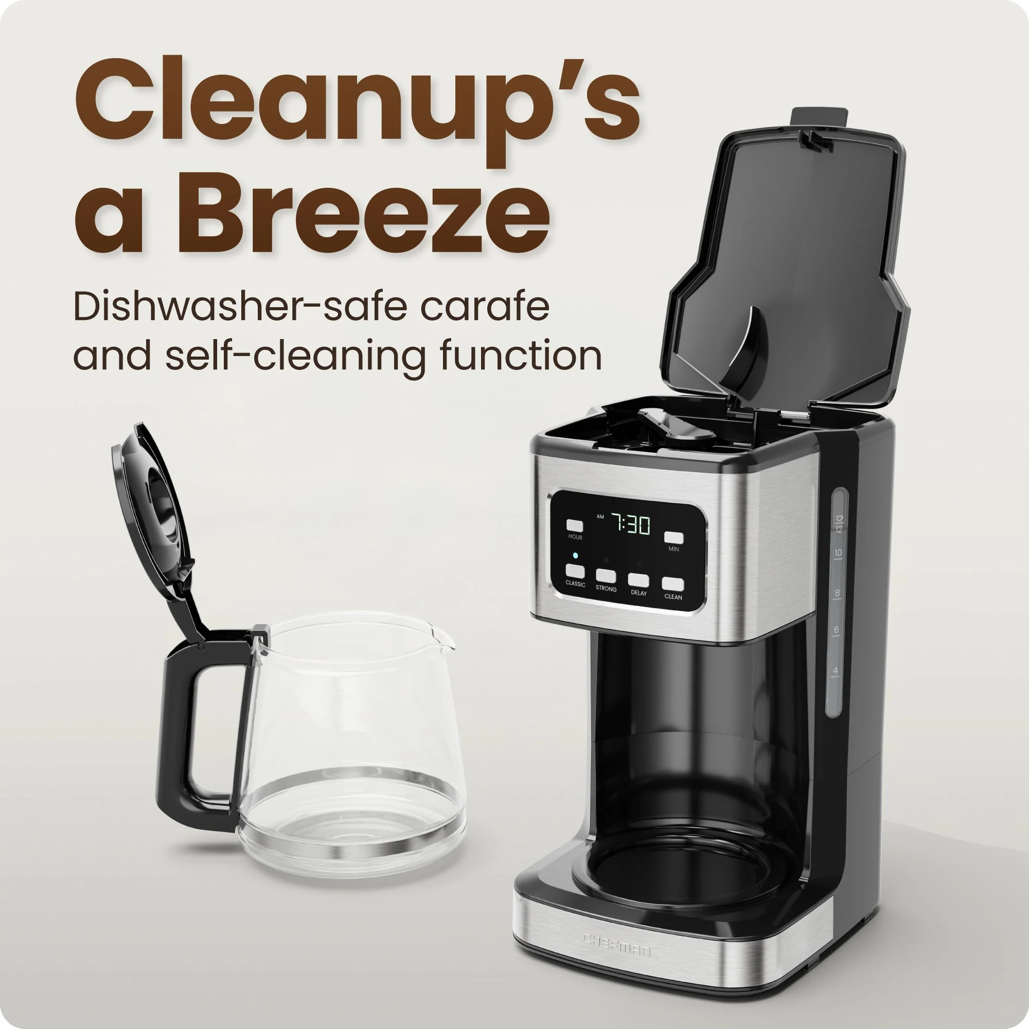 12-Cup Programmable Digital Coffee Maker