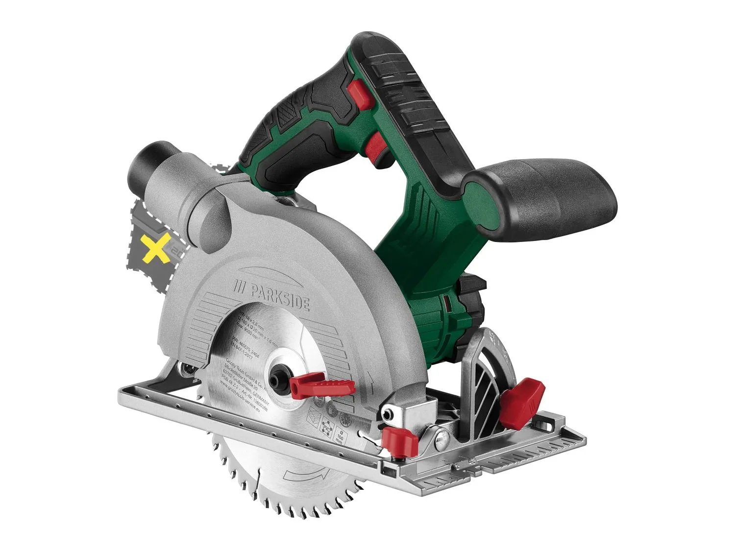 PARKSIDE Scie circulaire sans fil, PHKSA 20-Li C4, 160 mm, 20 V