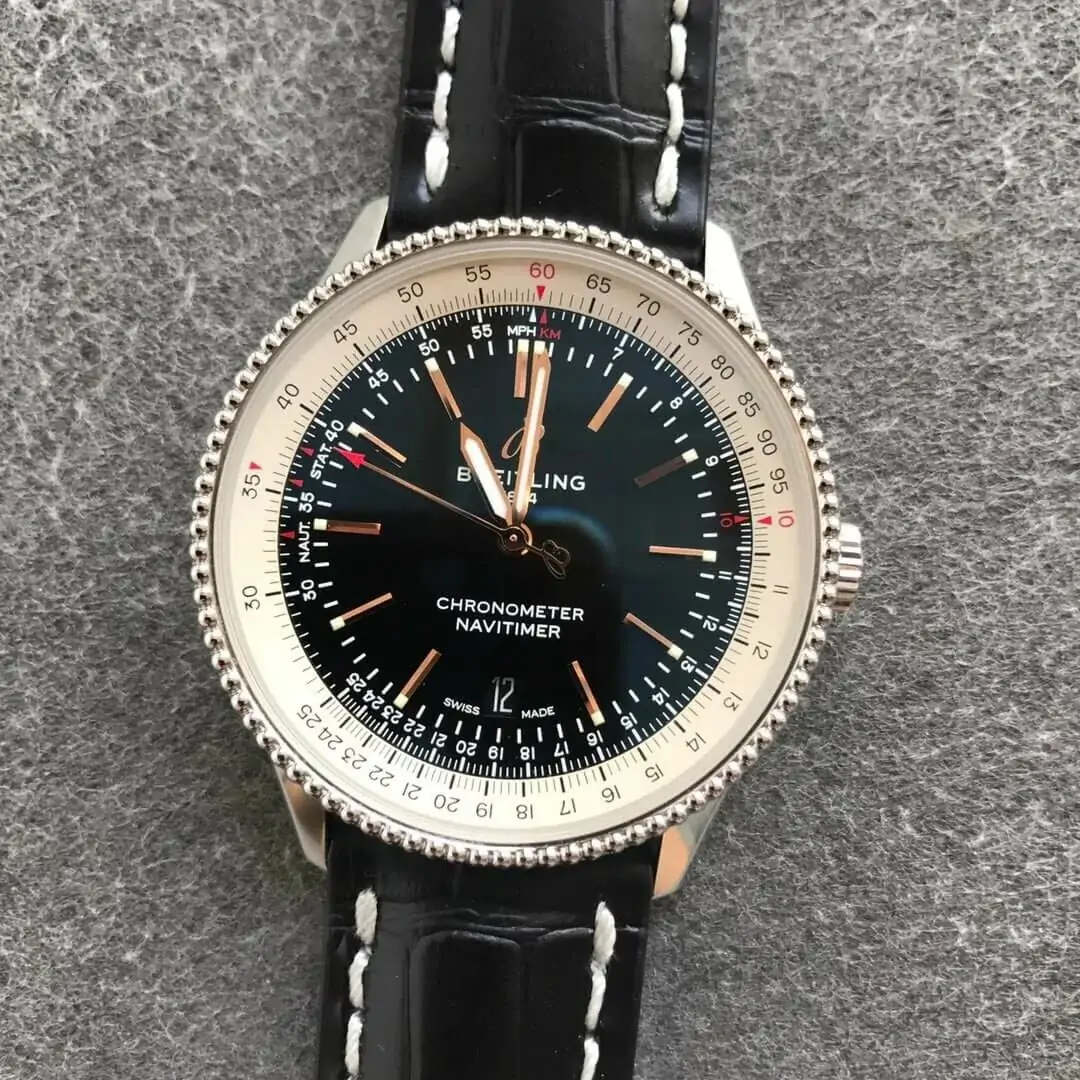 Breitling Navitimer 1 A17326211B1P1 V7 Factory Black Strap