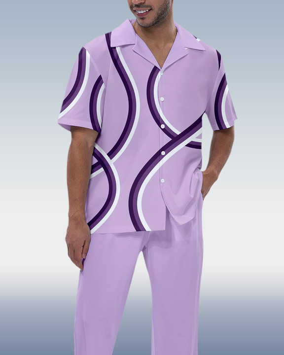 Ensemble de marche Suitmens pour homme, chemise à manches courtes imprimée, 3 couleurs, réf. 287