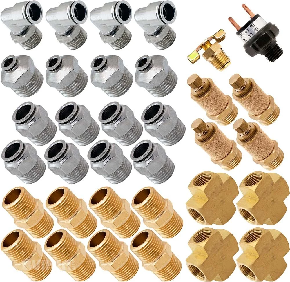 Air Suspension Kit for Truck/Car Bag/Air Ride/Spring. On Board System- Dual 200psi Compressor, 6 Gallon Tank. For Boat Lift,Towing,Lowering,Load Leveling,Onboard Train Horn VXX1208FW/4863DCF - Image 10