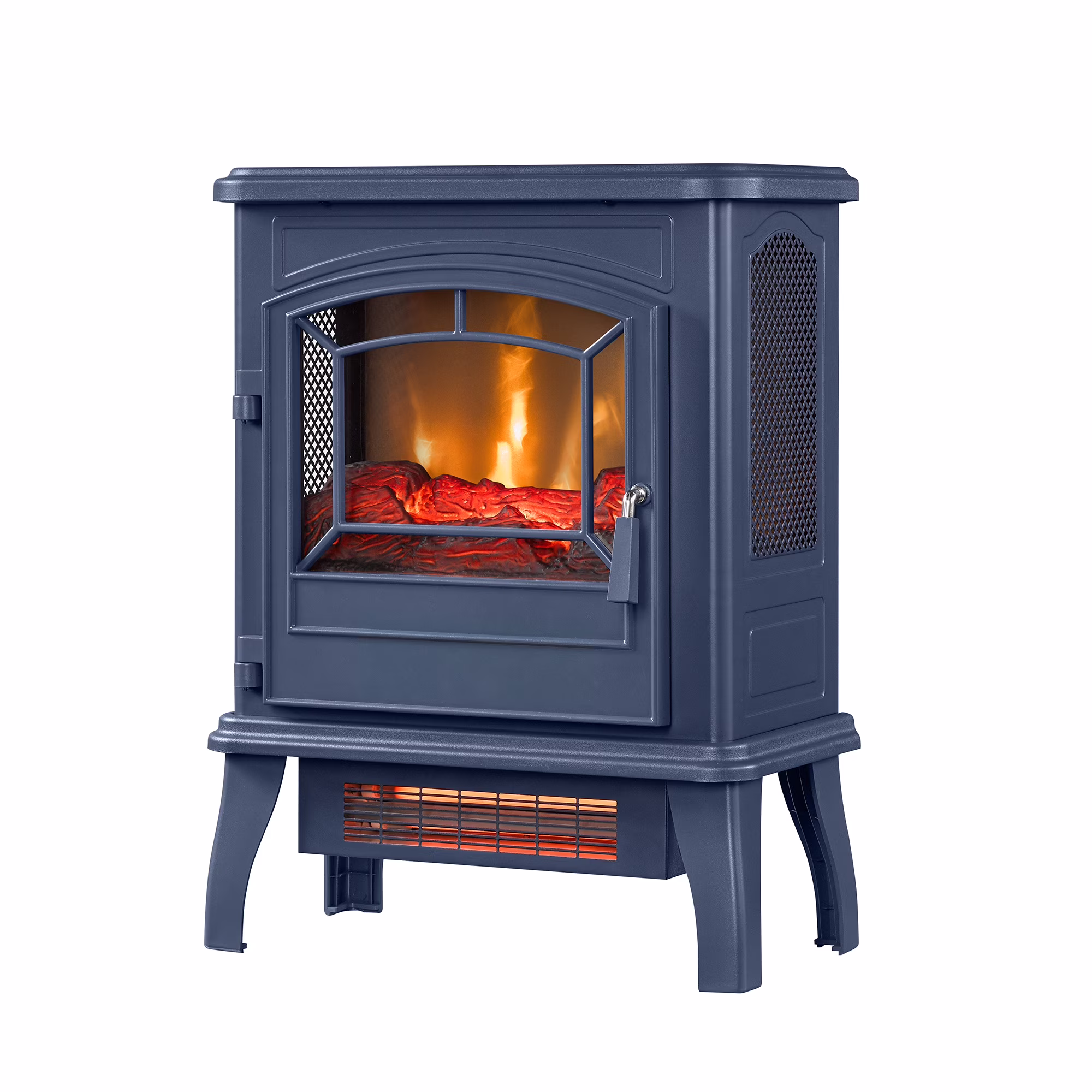 17.5"W Infrared Quartz Electric Stove Heater, Insignia Blue(Insignia Blue)