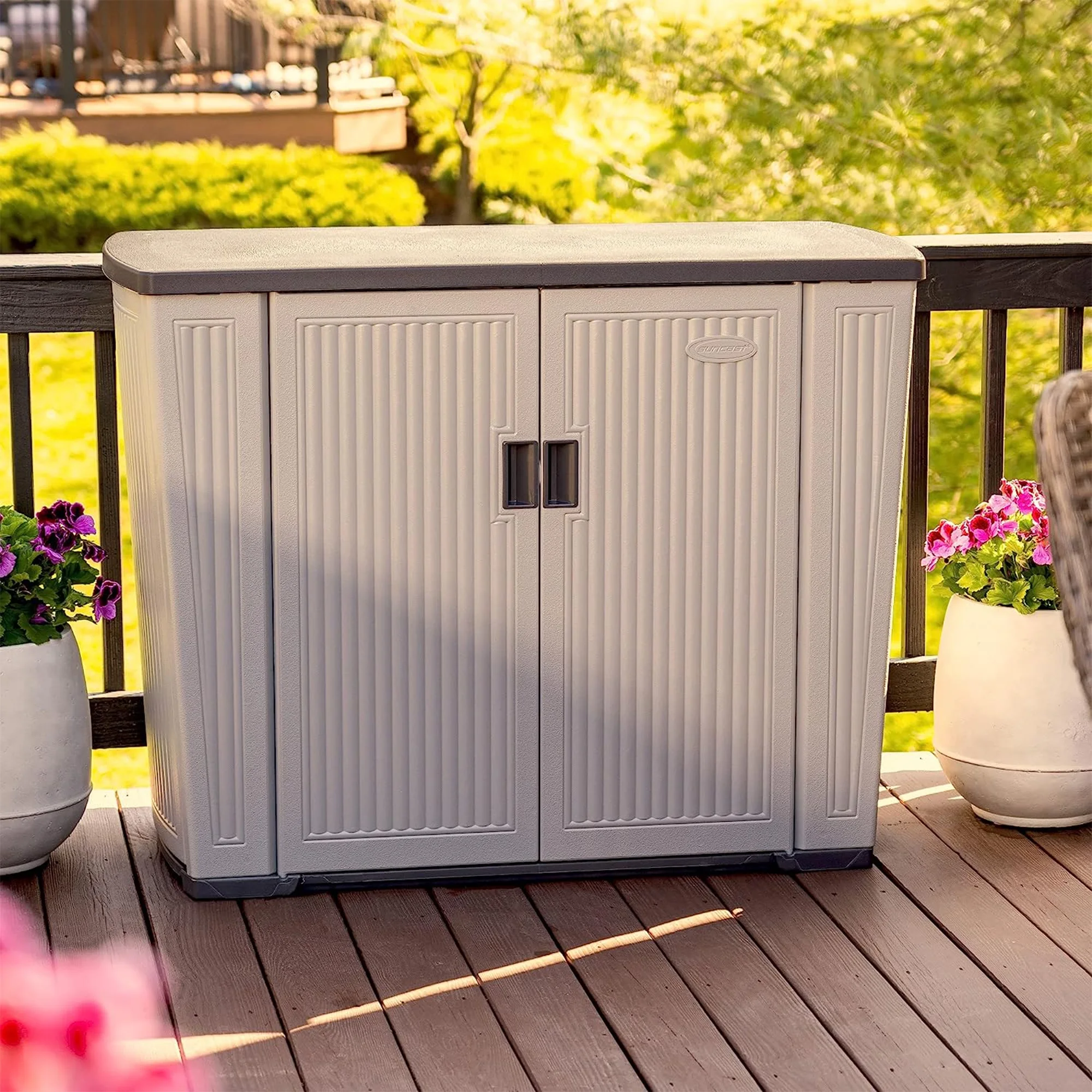 Backyard Oasis 130 Gallon Outdoor Storage Basic Unit, Dove Gray - Image 7
