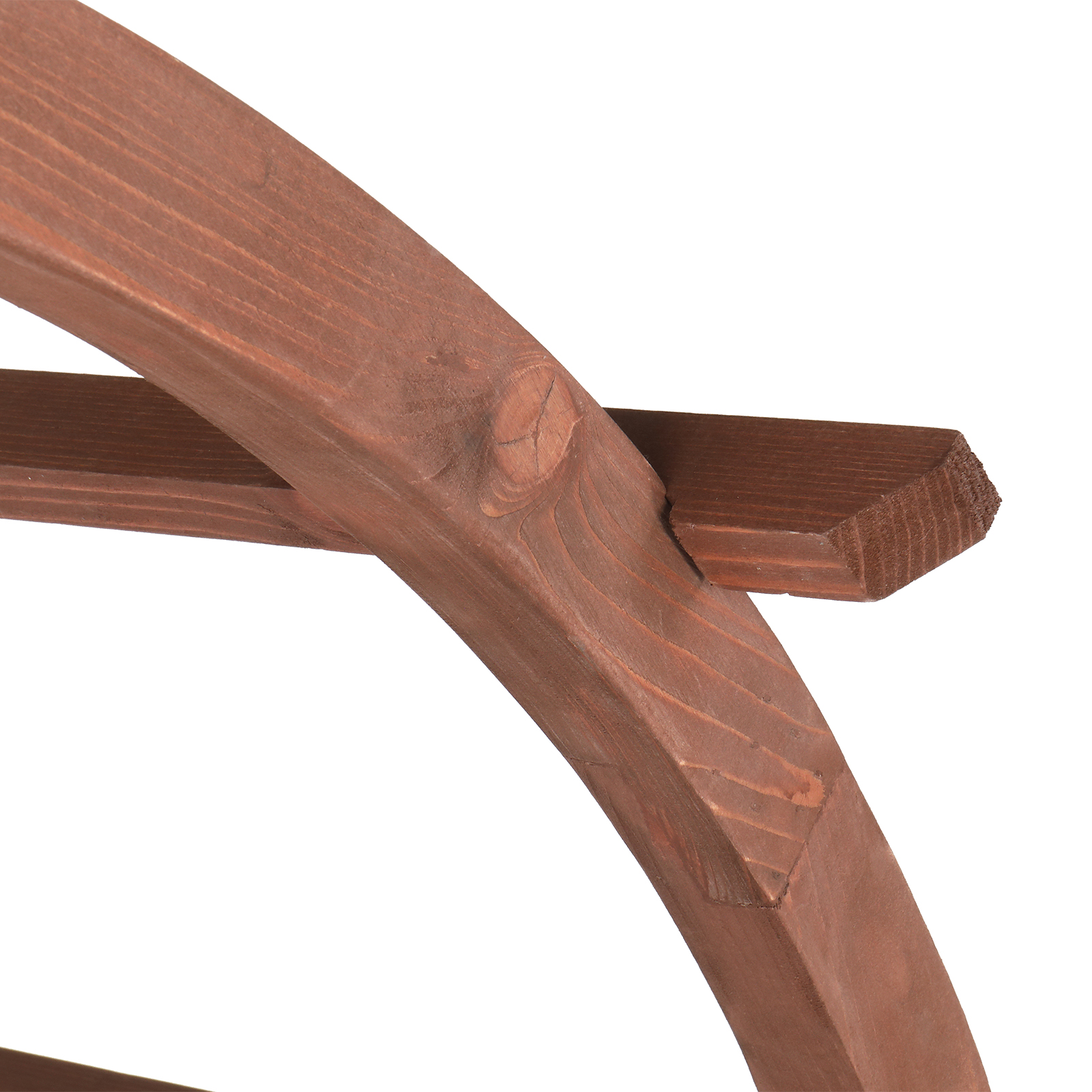 6.8FT Wooden Arch with Bench for 2 People, Garden Arbor Trellis for Climbing Plant, Outdoor Garden Lawn Backyard Patio Decor, Dark Brown - Image 7