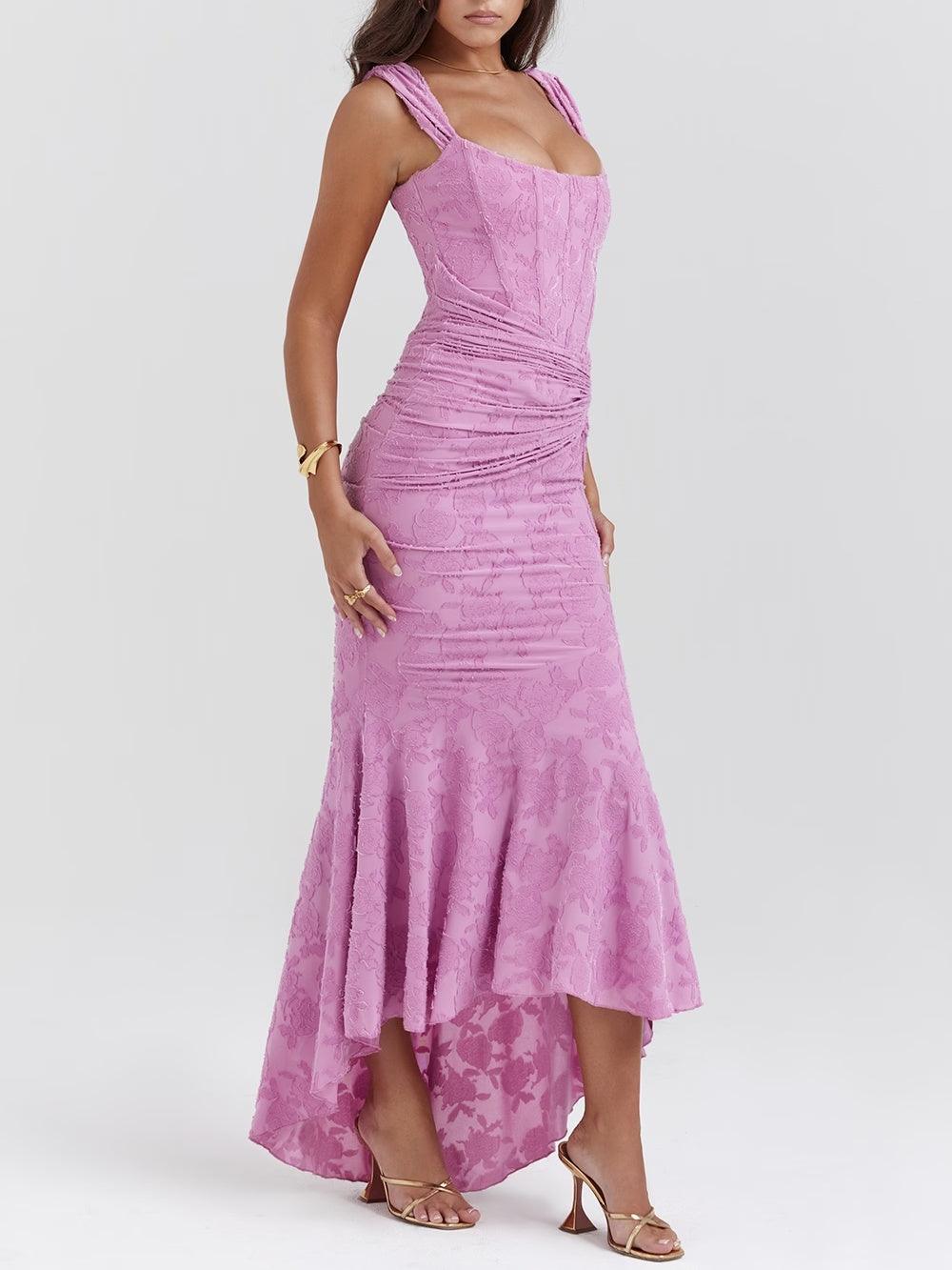 Robe Maxi Fleurie Bleuets