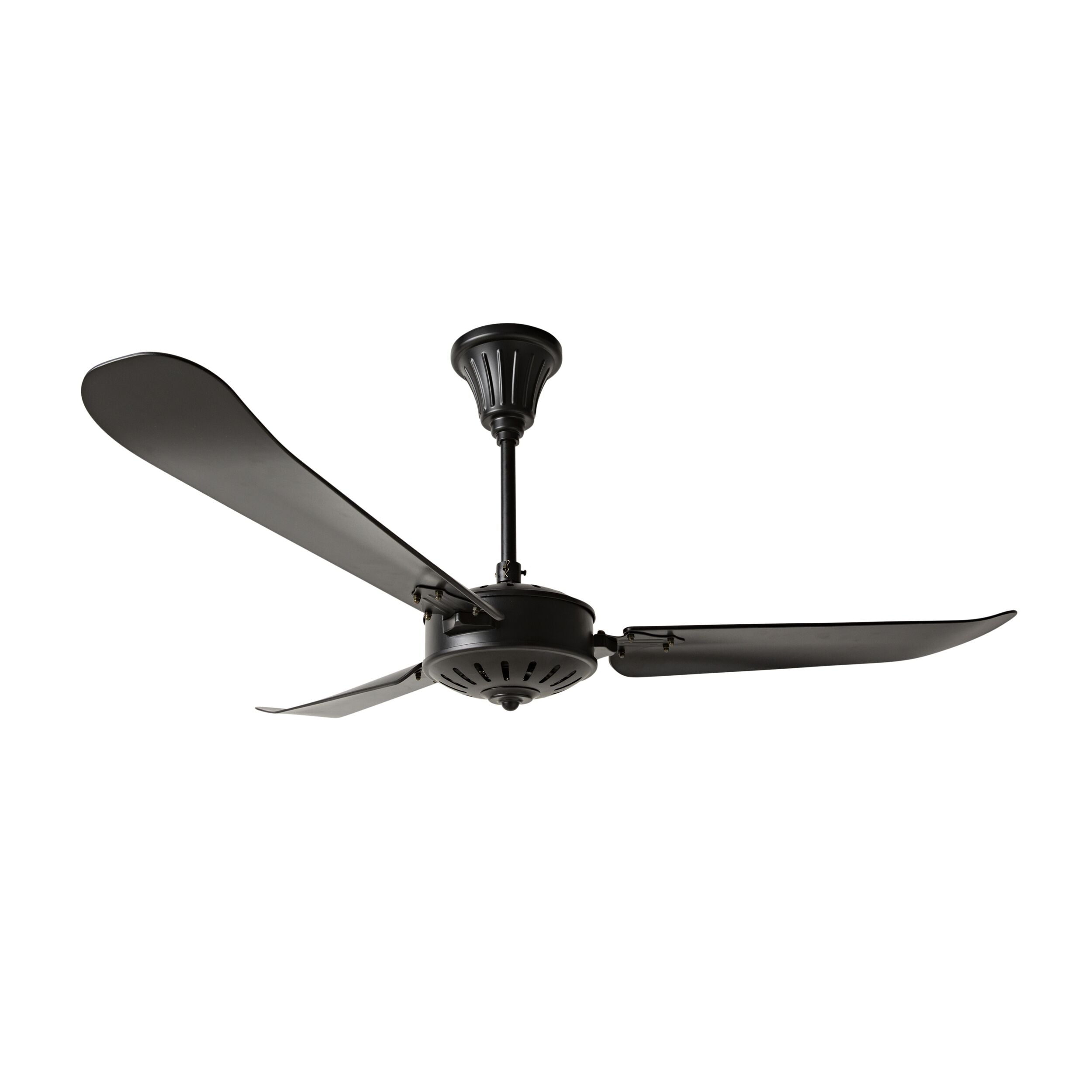 Palm Cove Indoor AC Ceiling Fan - Black with Black Blades 137cm
