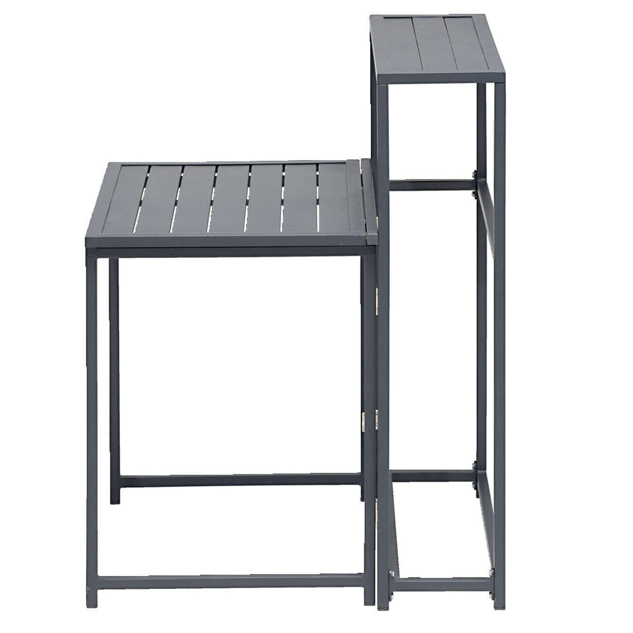 Table pour balcon Oslow pliante acier gris 60xP75xH100cm