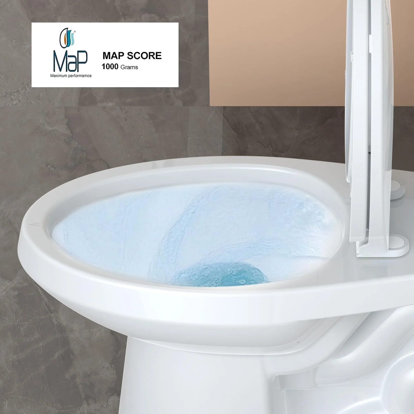 Two-Piece Elongated 1.28 GPF Siphonic Flush Toilet with Soft Close Seat, Universal Height ADA Cotton White (Toilet Seat Included)(Elongated+19") - Image 6